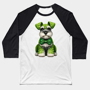 Clover Miniature Schnauzer Dog St Patricks Day Baseball T-Shirt